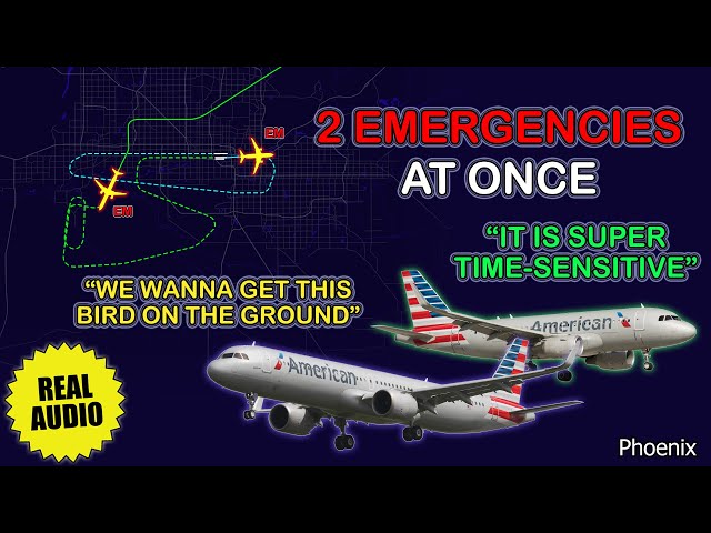 2 American Airlines airplanes have emergencies SIMULTANEOUSLY over Phoenix Airport. Real ATC