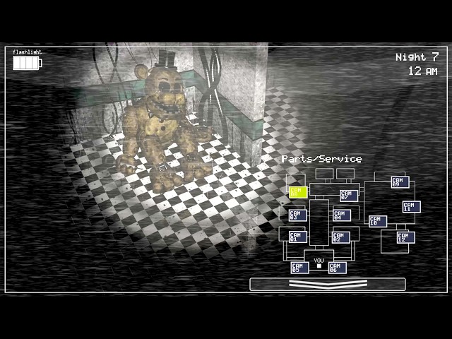 Withered Golden Freddy FNaF in Real Time Voice Lines Animated