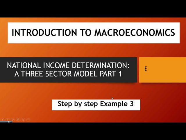 NATIONAL INCOME: THREE SECTOR MODEL PART 1