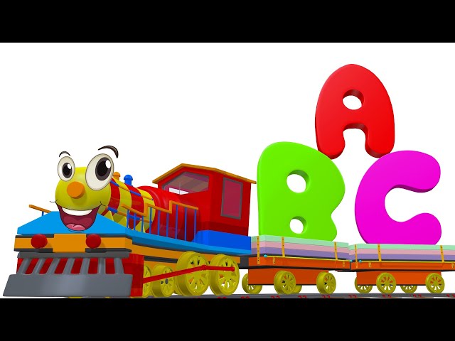 ABCD Train Cartoon | Learn Alphabets A To Z | ABC Letter Learning Video | A For Apple | Edutainment