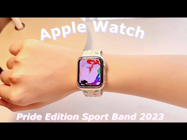  Apple Watch Accessory⌚️Unboxing Aesthetic Pride Edition Sport Band 2023 🌈 ✨
