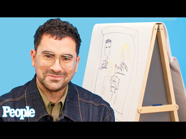 Dan Levy Draws The Rose Family Portrait, Elton John and More From His Life | PEOPLE