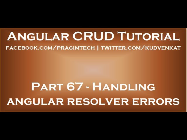 Handling angular resolver errors