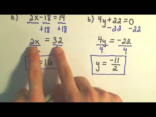 An Intro to Solving Linear Equations: Solving some Basic Linear Equations