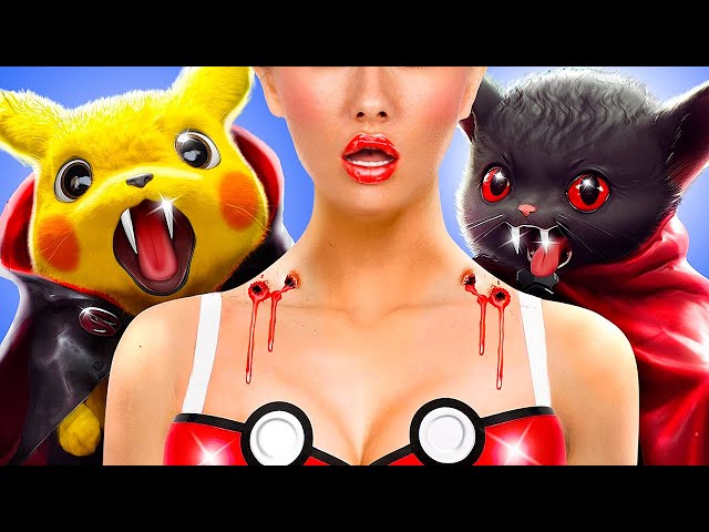 How to become a Pokemon! Vampires vs Pokemon in Real Life! My Pokemon was Stolen!