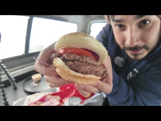 Making A Big Mac In The Back Of My Truck, During A Snow Storm!
