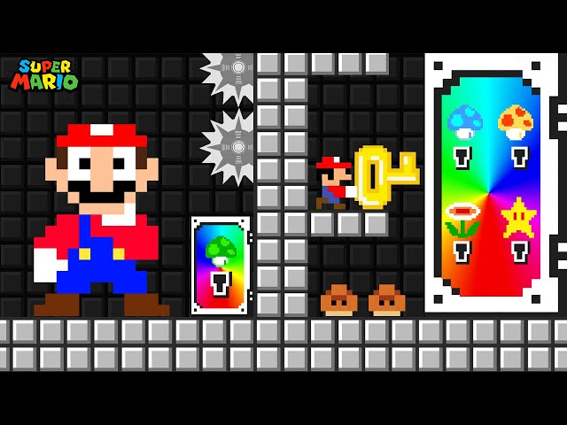 Super Mario Bros. But Can Mario vs Tiny Mario Collect The Door of Items?...