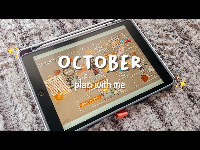 October Planner / Journal (ASMR) | iPad Plan With Me | Goodnotes 5 Digital Planner