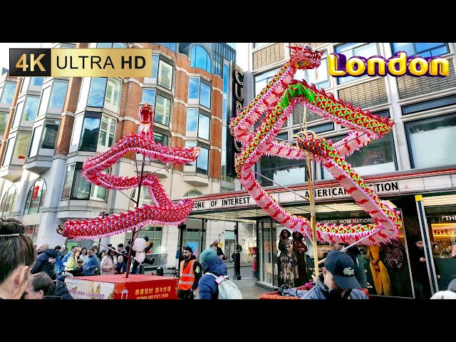 London Walk: Crowds and Traditions of the Chinese New Year in the Heart of Chinatown 4K60