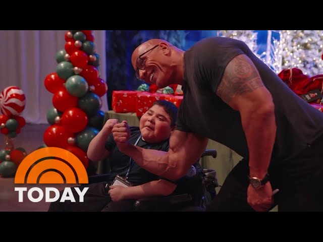 Dwayne Johnson delivers epic Make-A-Wish surprise at Universal