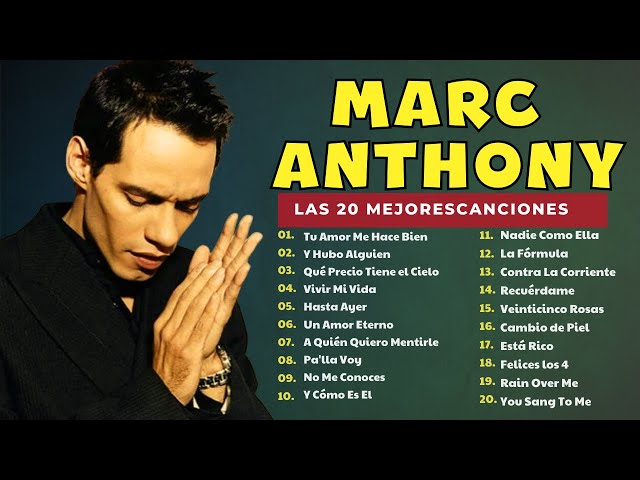 Marc Anthony Mix  2024 ~ 20 Mejores Canciones ~ Mejores Éxitos Salsa Más Populares 2024