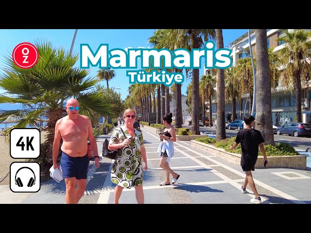 MARMARIS - Türkiye 🇹🇷 4K Walking Tour at Beach, Central Market & Street Vibes | Muğla