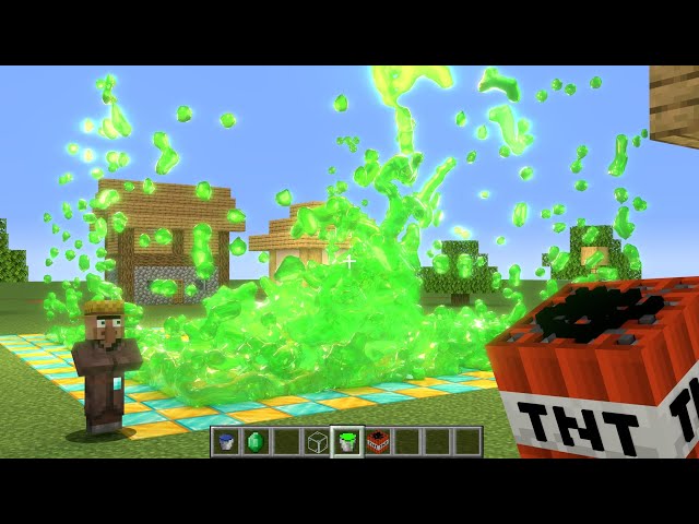 TNT in Realistic Slime Pool in Minecraft