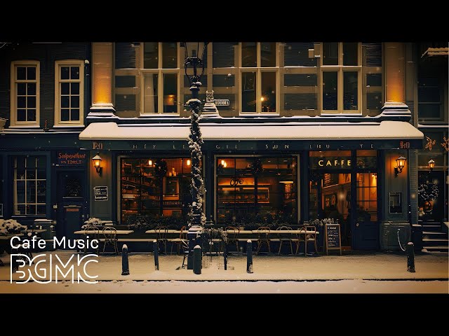Snow Jazz at Cozy Coffee Shop Ambience ☕ Instrumental Piano Music for Studying, Working and Relaxing