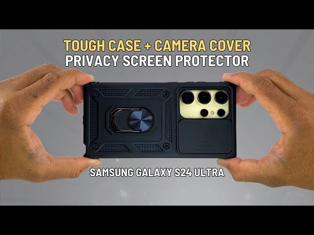 Samsung Galaxy S24 Ultra Screen Protector Installation & Rugged Heavy Duty Case
