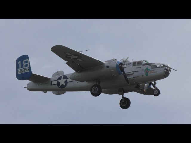 Historic B-25J Bomber Landing