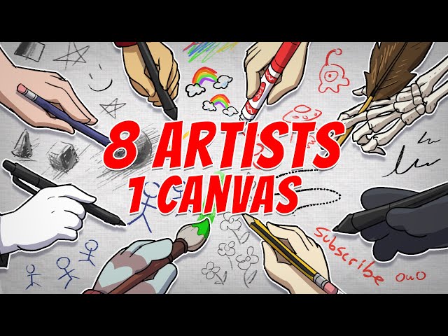I Forced 8 Artists To Draw On The Same Canvas