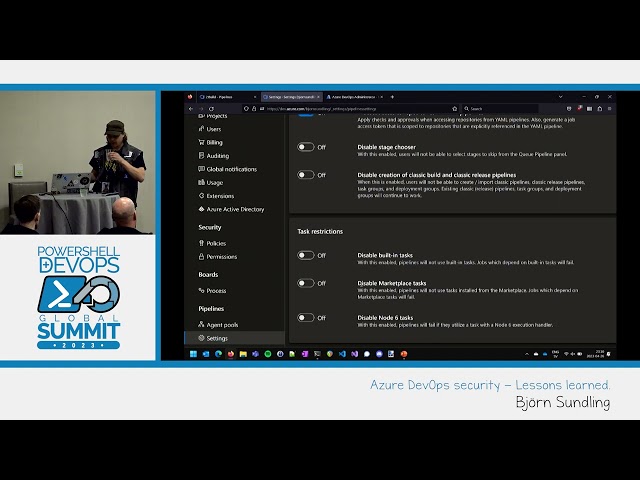 PowerShell Summit 2023: Azure DevOps security - Lessons learned by Björn Sundling
