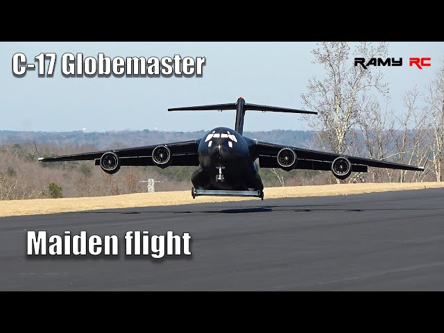 Worlds biggest RC C-17 Globemaster Maiden flight