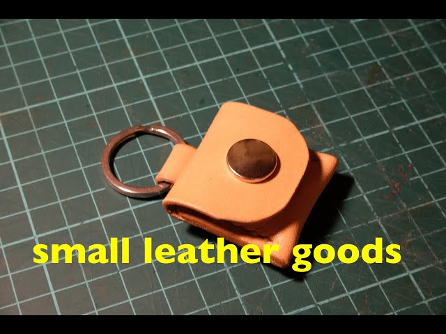 making a little leather keychain pouch leather crafting