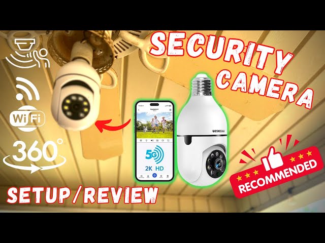 Security Camera Wi-Fi with Alexa Light Bulb Mount - Setup/Review