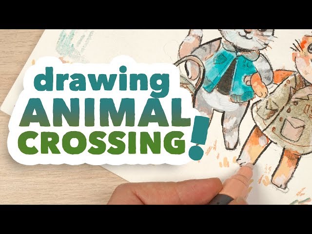 Drawing Animal Crossing Characters! [Upcrate unboxing & draw with me]
