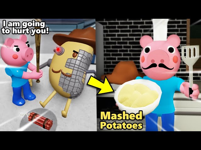 ROBLOX PIGGY TWISTED TRUE ENDING!! MR. P TURNS INTO MASHED POTATOES!! (George's Revenge)