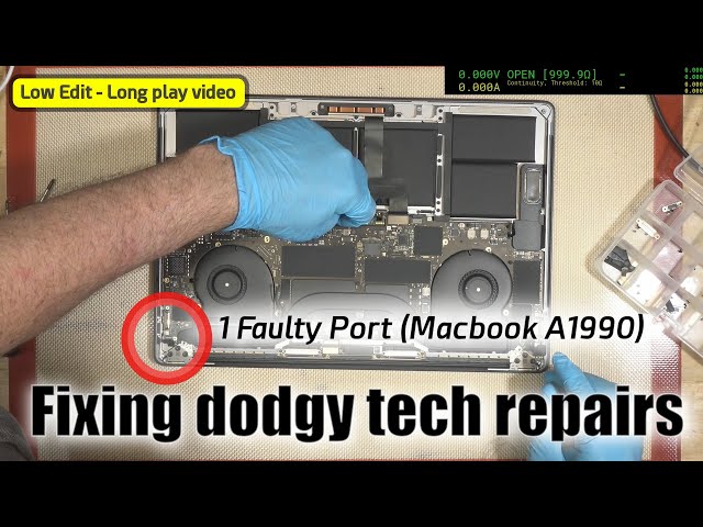 Fix bad tech repairs - One faulty port on Macbook A1990