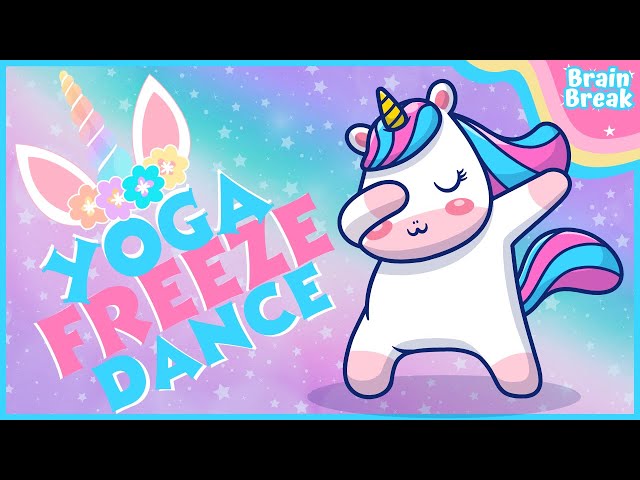 Unicorn Yoga Freeze Dance | Brain Break | Workout for Kids | GoNoodle inspired | Dance Party