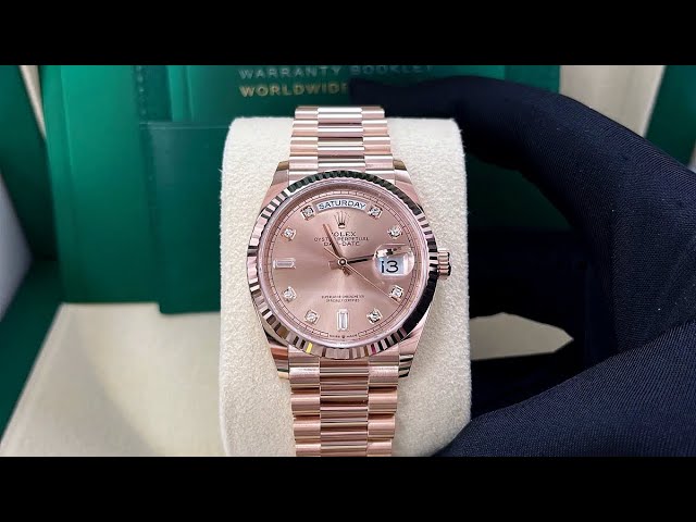 [ Đẳng Cấp ] Đồng hồ Rolex Day Date 128235 Mặt Số Hồng Lướt Fullset