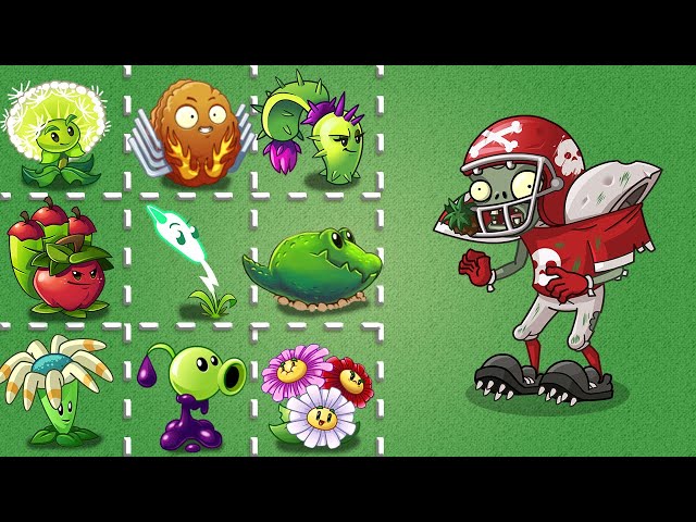 PvZ 2 1000 Plants vs Football Zombie All Star Level 100