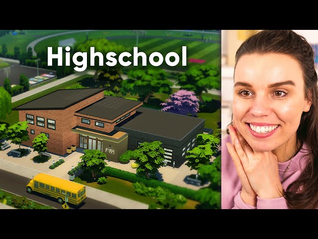 I tried to build a mini HIGHSCHOOLl! (The Sims 4 Highschool Years)