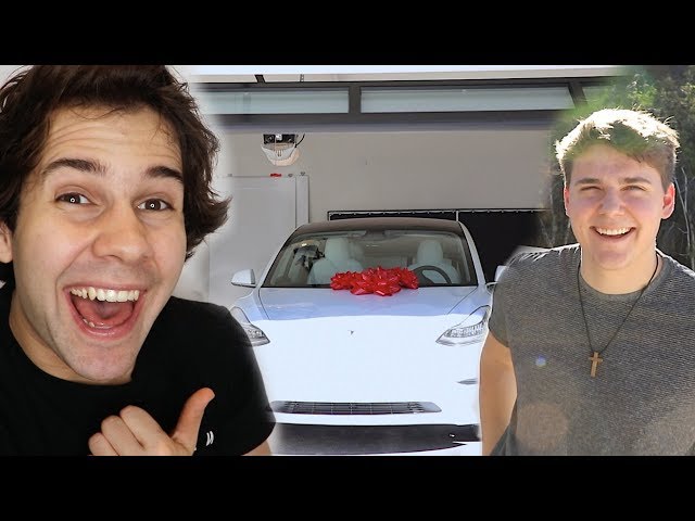 SURPRISING MY BEST FRIEND WITH A NEW TESLA!!