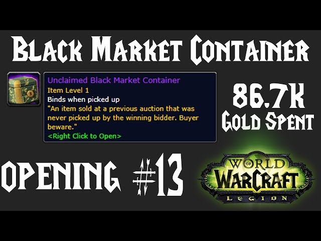 Unclaimed Black Market Container #13