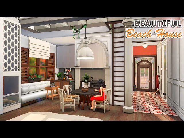 🌅Beautiful Beach Villa +🎨Workshop | NoCC | Sims 4 | Stop Motion Build