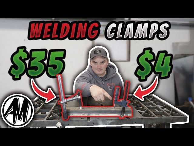 DIY Budget WELD CLAMPS , Table saw Weld Table Part 3 #weldingtable