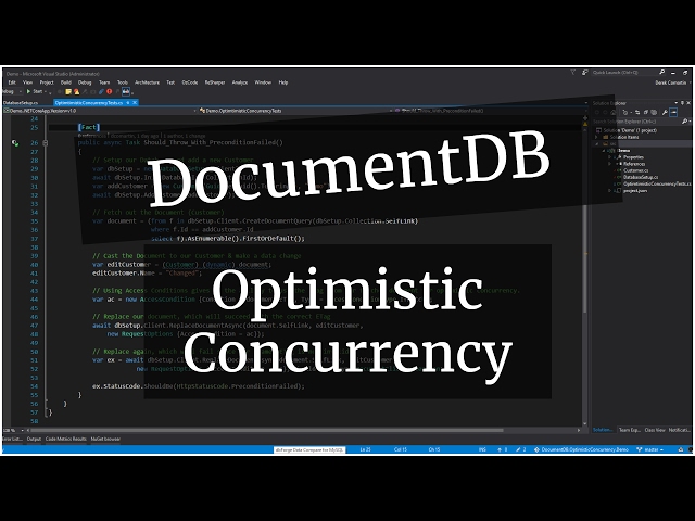 Optimistic Concurrency in DocumentDB | .NET Core