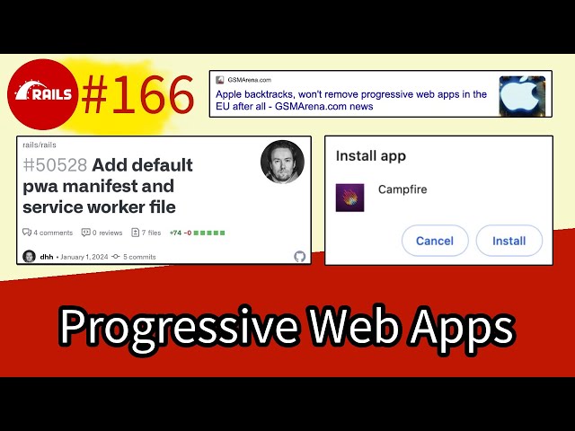 Ruby on Rails #166 PWA (Progressive Web Apps) in Rails 8