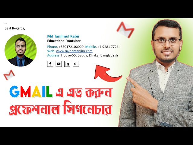 How to Create Custom Gmail Signature with Image & Social Icons