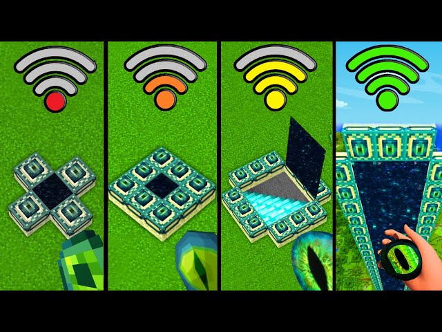 all ender portals with different Wi-Fi in Minecraft be like