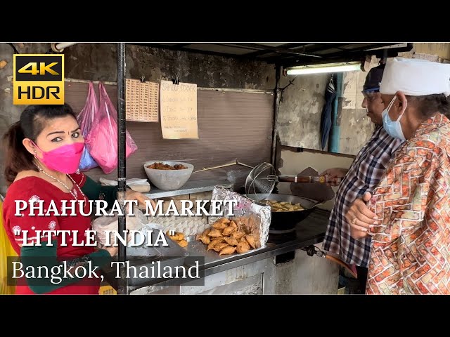 4K HDR| Walk around Little India (Phahurat Market) in Bangkok Thailand