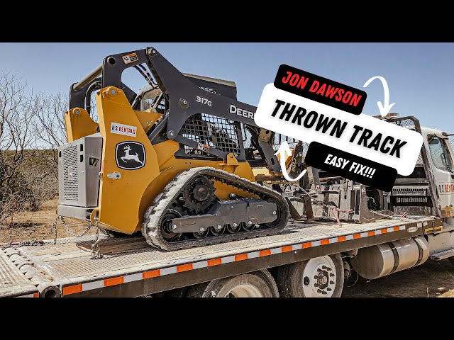 How to fix a thrown skidsteer track