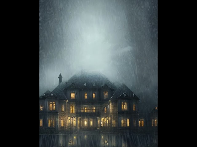 Haunted Heavy Rain Ambience l Fantasy Halloween Theme l Haunted Mansion in Heavy Rain