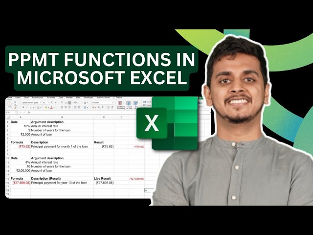 How PPMT functions in Microsoft Excel: Transform your Excel Skills With PPMT Function