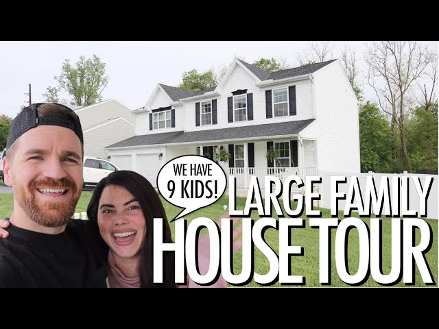 FULL HOUSE TOUR! (WALK THROUGH EVERY ROOM IN OUR HOME!) | LARGE FAMILY HOUSE TOUR | #ROADTO100K