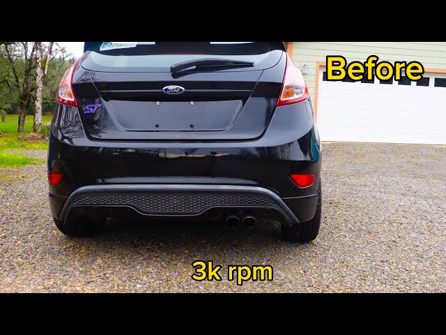 Ford Fiesta ST muffler delete before and after!