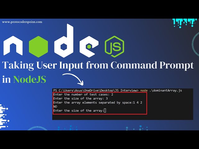 Getting User Input in NodeJS from command prompt