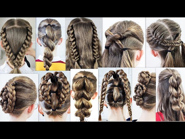 10 easy and simple braided hairstyles! Most beautiful hairstyles! For every day!