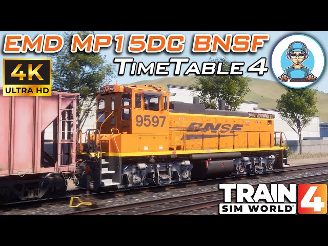 4K || EMD MP15DC BNSF TimeTable #4