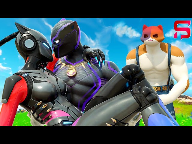 BLACK PANTHER KISSES MEOWSCLES GIRLFRIEND.... ( Fortnite  )